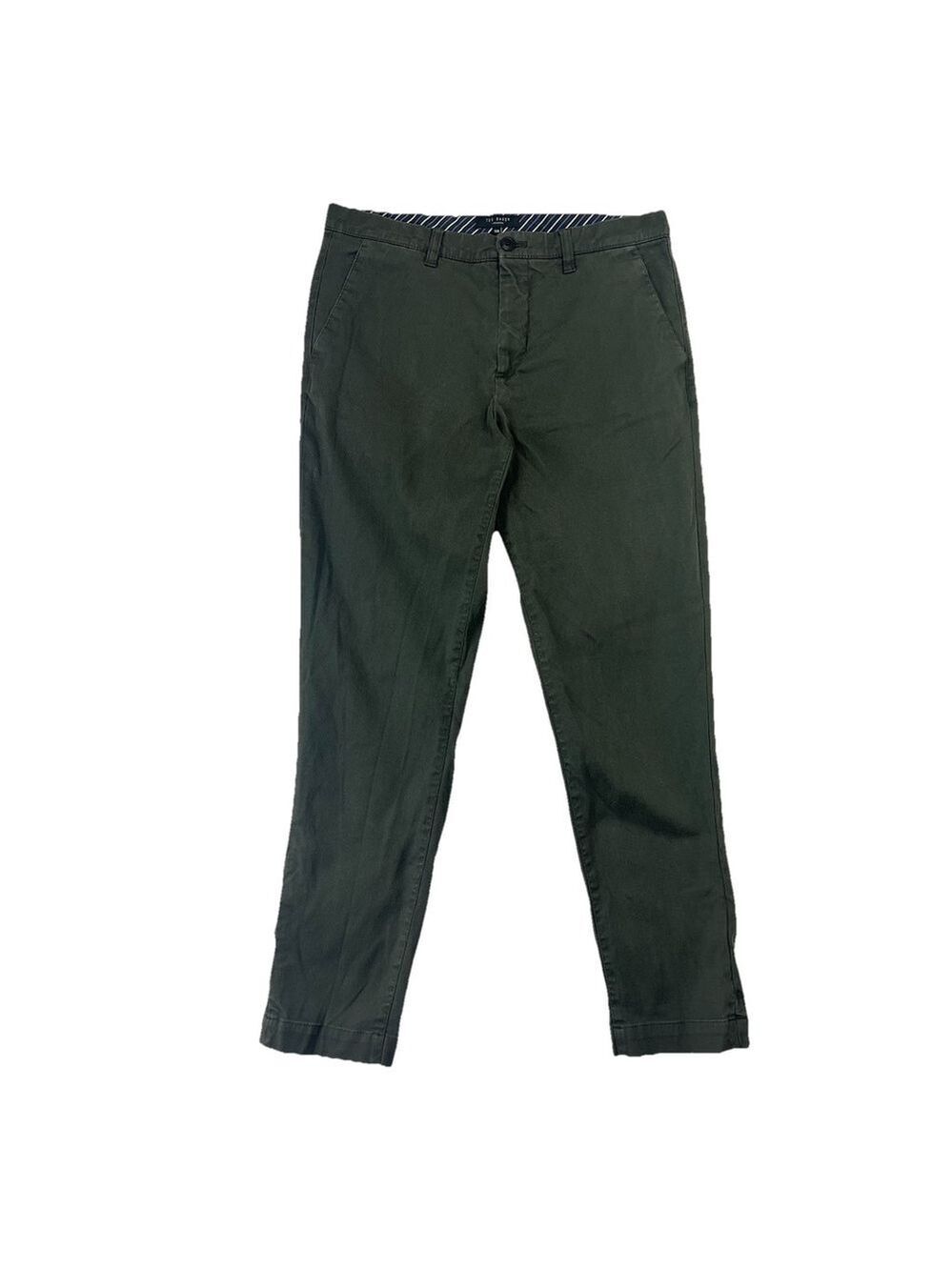 Ted Baker London Chino Pants Mens Slim Fit 32R Flat Front Stretch Casual Preppy